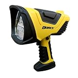 Dorcy 41-1080 Rechargeable Pistol Grip LED Spotlight with Trigger Lock Switch and AC and DC Adapters, 750-Lumens, Yellow Finish