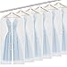 Syeeiex Breathable Garment Bag 54-inch Long-Dress Anti-Moth Suit Cover Bags with Full Zipper Dust Cover for Clothes Closet Storage Set of 6