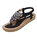 Boomboom_Sandals Summer Sandals,Boomboom 2018 Newest Women Sweet Beaded Clip Toe Flats Bohemian Beach Shoes