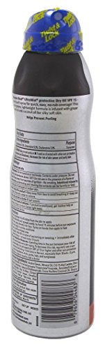 Banana Boat Continuous Spf#15 Ultra Mist Spray Dry Oil 6 Ounce (177ml) (6 Pack)