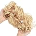 REECHO Thick 2PCS Updo Messy Hair Bun Curly Wavy Ponytail Extensions Hairpieces Hair Scrunchies for Women Girls Color Natural Blonde