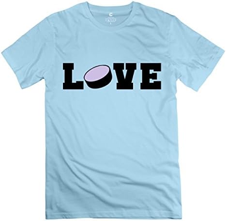 Us - Love Hockey - Puck Icon Sky Blue T-shirt For Men
