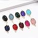Forise 10pcs New Fashion Faux Druzy Quartz Jewelry Connector Oval Resin Stone Fit for Charms Jewelry Bracelet Accessories (Oval)