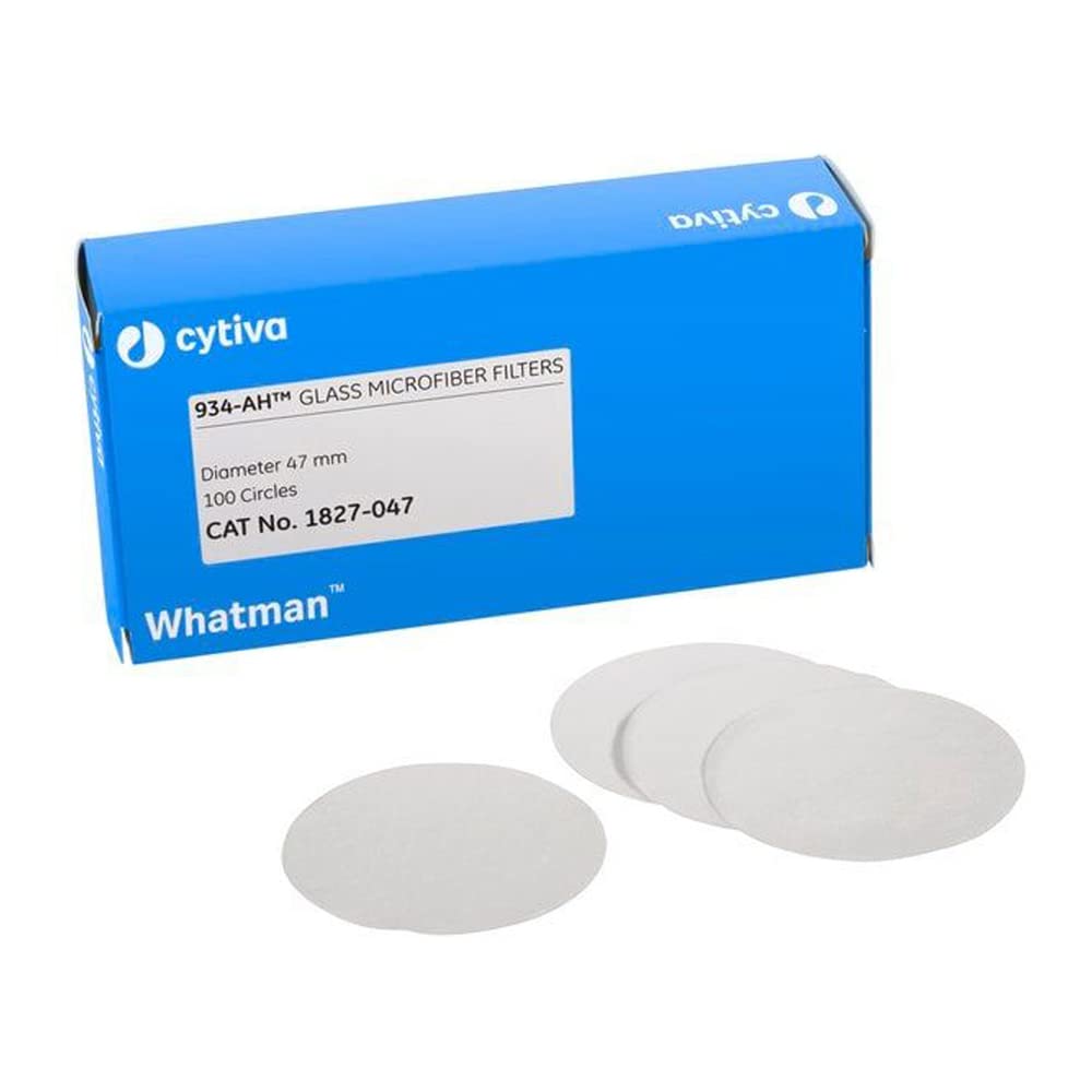 Whatman 1827-070 Glass Microfiber Binder Free Filter, 1.5 Micron, 3.7 s/100 mL Flow Rate, Grade 934-AH, 7.0 cm Diameter (Pack of 100)