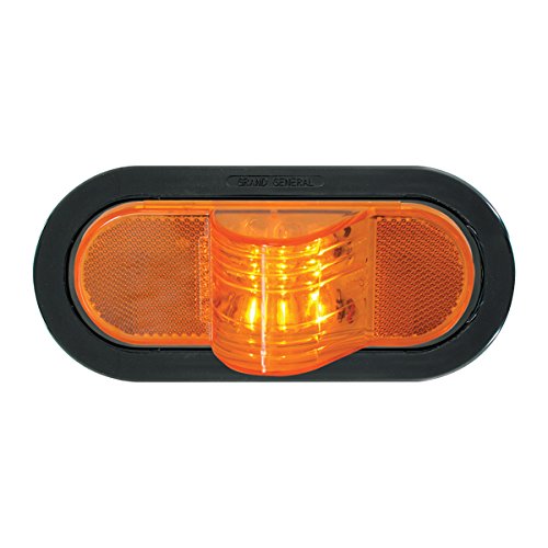 Grand General 79830 6" Oval Side Amber LED Marker/Turn/Clearance Light Kit (W/Reflector for Trucks, Trailers, RVs, Buses, Utility Vehicles Oval side LED)