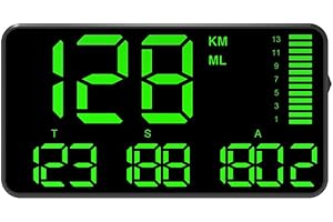KingNeed GPS Speedometer Universal GPS Extend Digital Display 5.4 inch HUD Speedometer MPH/KMH with Over Speeding Alarm for All Vehicles Cars Bicycles