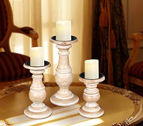 image for The Wooden Town Candle Holder Stand Wooden, Candalbras, Candle Holders