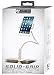 Aduro Solid-Grip iPad Stand Holder 360 Adjustable Universal Gooseneck Lazy Tablet Stand for Desk – Swivel Durable Rubberized Video Mount for Recording Holder (White)