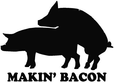 Car Decal - Making Bacon Decal - Car Decal Sticker - Window Decal Sticker - Car Decoration - Decal Vinyl Sticker - Gift for Adults - Adult Gift - Funny Car Decal
