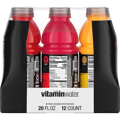 VITAMINWATER VARIETY PACK BOTTLES, 20 FL OZ, 12 PACK