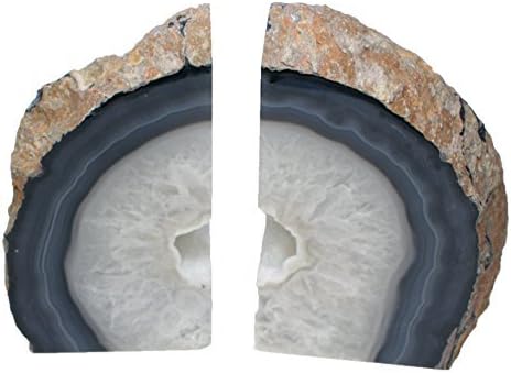 The Royal Gift Shop: Genuine Brazilian Extra Quality Agate Bookends - Natural (3-6 lbs) Certified Mineral Guide Card Included
