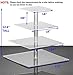 weddingwish Cupcake Stand, Acrylic Cupcake Holder, Premium 4 Tier Square Cupcake Stand for Wedding Birthday Holidays, Cady Bar Party Decoration,Clear