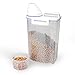 TIOVERY Pet Food Plastic Storage Container Dispenser with Graduated Cup and Seal Buckles for Dogs Cats Birds