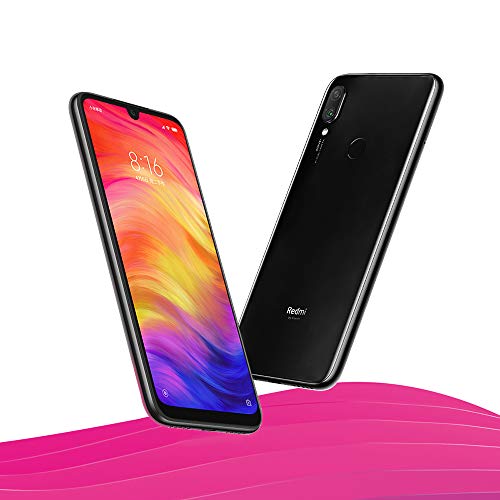Xiaomi Redmi Note 7 Smartphones de 6.3'' Pantalla Completa, 4GB RAM + 128GB ROM, Snapdragon 660 procesador Octa-Core, 13MP Delantero y 48MP + 5MP Doble camara Trasera Telefonos moviles (Negro)