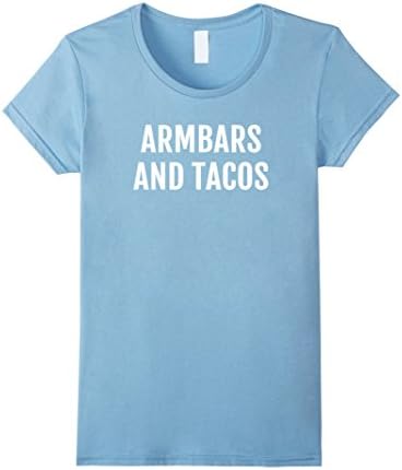 Women's Funny MMA BJJ Judo Tacos T-Shirt - Martial Tee Shirt Saying Large Baby Blue