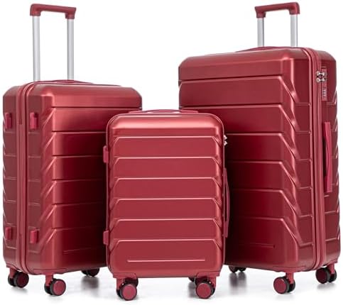 Amazon.com | Merax 3-Piece ABS Hardshell Suitcase Set