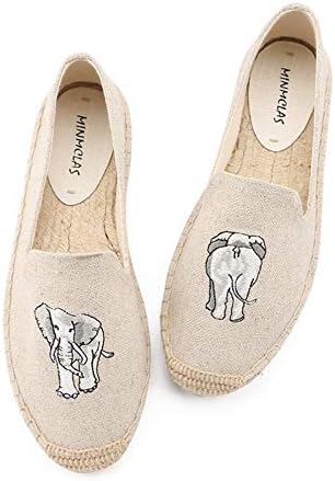 YOPAIYA Flax Hemp Canvas For Girl Shoes Fashion Lovely Cat Comfortable Womens Casual Espadrilles Shoes Breathable