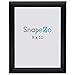 SnapeZo Photo Frame 8x10 Inches, Black 1 Inch Aluminum Profile, Front-Loading Snap Frame, Wall Mounting, Sleek Series