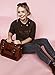 ECOSUSI Women Vintage PU Leather Laptop Bag Briefcase Crossbody Messenger Bags Satchel Purse, Brown