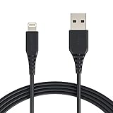 AmazonBasics Lightning to USB A Cable with Lightning Connector, MFi Certified iPhone Charger, Black, 10 Foot