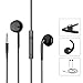 USTEK Wired In-Ear Headphones with Microphone Earbuds for Running Workout Gym for iOS Android Windows