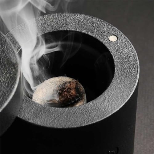 Stylish Electronic Bakhoor Burner with Rotating Flip Lid– Portable USB Rechargeable Arabic Medkhan, Charcoal Incense Fragrance Burner, Diffuser Ideal for Home, Car, Office