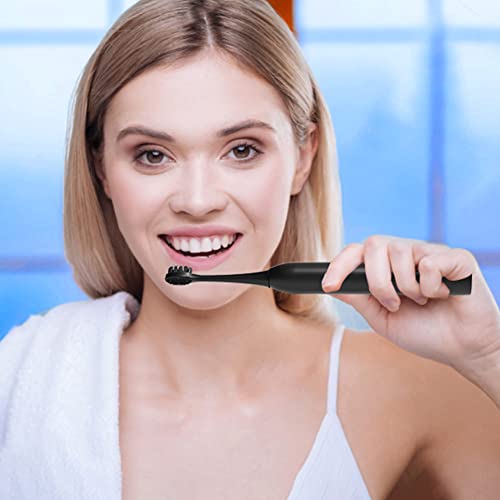 SmartSonic+ Spazzolino Elettrico, Spazzolini Elettrici Sonici Spazzolino Elettrico Ricaricabile con 3 Modalità,2 Testina di Ricambio (Nero)