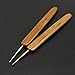 WSSROGY Set of 2 Dreadlock Crochet Hook Bamboo Crochet Hair Needle for Braid Craft 0.5mm 0.75mm