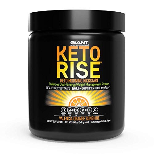 Keto Rise - Exogenous Ketones Powder with Caffeine - BHB Salt Morning Energy Formula Designed to Boost Ketone Levels, Increase Performance and Support Your Ketogenic Diet, 15 Servings - Valencia OJ (Best Bakery In Maui)