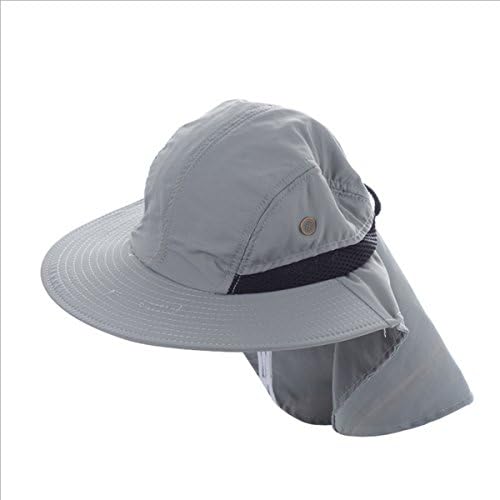 Novolix Unisex Outdoor Fishing Sun Hat UV Protection Cap Quick Drying Large Brim Flap Hat with Neck Cover