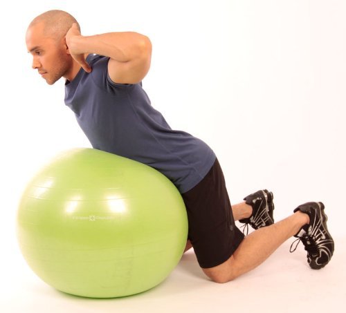 Fitness Republic 55cm Stability Ball Green with Pump (Exercise Ball / Gym Ball)