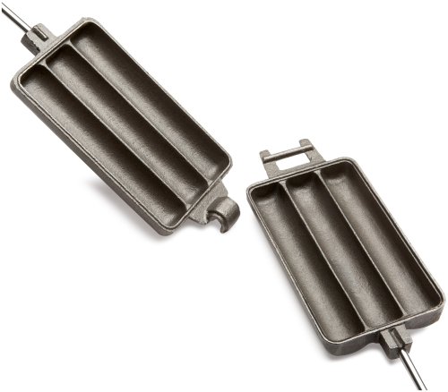 Dog 'n Brat Cooker – Cast Iron Campfire Cooker | Roast 3 Dogs Or Brats At Once | Great For Fire Pits & Camping