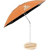 AosKe Beach Umbrella UV 50+,Umbrella with Sand Anchor & Tilt Aluminum Pole, Outdoor Sunshade Umbrella with Carry Bag，Portable