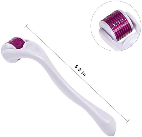 Derma Roller Cosmetic Needles Instrument For Face, 540 Titanium Micro Needle Facial Skin Care Tool, 0.25mm - Includes Free Storage Case