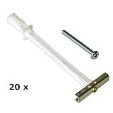 TOGGLER SNAPTOGGLE Drywall Anchor with Included Bolts for 1/4-20 Fastener Size; Holds 265 pounds Each in 1/2-in Drywall by TOGGLER (20 Pack)