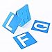 Shappy 26 Pieces Plastic Letter Stencil Alphabet Stencils Set for Painting Learning DIY, Blue
