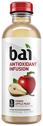 Bai Congo Apple Pear, Antioxidant Infused Drink, 18 fluid ounce bottles, 12 count