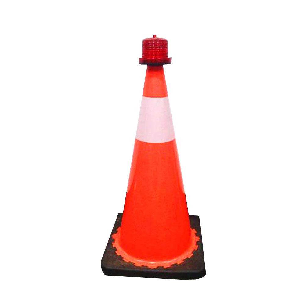 Luwint Handheld Red Emergency Strobe Warning Light LED Solar Powered