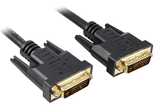 PremiumCord DVI Connection Cable 1 m Dual Link DVI-D (24 + 1) Male to Male Digital Full HD 1080P Maximum Resolution 2560 x 1600 Pixel 60Hz Colour Black