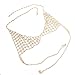 Glamaker Women's Sexy Club Rhinestone Bra Body Necklace Chain Bikini Bra Accessories Gold