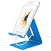 Esonstyle Cell Phone Stand Tablet Stand, [Updated Version] Aluminum Stand Holder Tablet Stand for 4-10 inch Mobile Phone and Tablet (Blue)