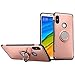 Redmi Note 8 Pro Case [with 360 ° Kickstand] Rotating Ring Case [Dual Shockproof] Protective Cover [Support Magnetic Car Mount] Compatible with Xiaomi Redmi Note 8 Pro (Rose Gold, Note 6 Pro)