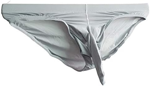 Soluo Men's Elephant Nose Panties Comfortable Stretch Ice Silk Slip Triangle Thong Underwear Panties