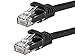 Monoprice Flexboot Cat6 Ethernet Patch Cable - Network Internet Cord - RJ45, Stranded, 550Mhz, UTP, Pure Bare Copper Wire, 24AWG, 5ft, Black primary