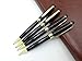 Candumy Black Ballpoint Pen Set for Men,Stainless Steel Fancy pens Twist to Open Retractable Classic Executive Business Pens with Medium 1.0mm Black Ink - 2Pack(2Pen,4Refills)