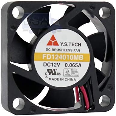 Fan 40 x 40 x 10 Y.S.Tech FD124010MB Cooling 12 V 3 Pin 2 Wires (+/-)