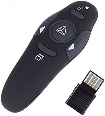 New Wireless Presenter, AOZHUN 2.4GHz Remote Presentation USB Control PPT PowerPoint Clicker with Laser Pointers, Laser Flip Pen Pointer USB Mouse, Perfect for Meeting, Teaching And Speech.