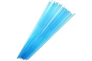 GLACIAL ART GLASS Turquoise Blue Transparent COE 90 Stringer Sample - 4.375" Long Bullseye Glass Stringer