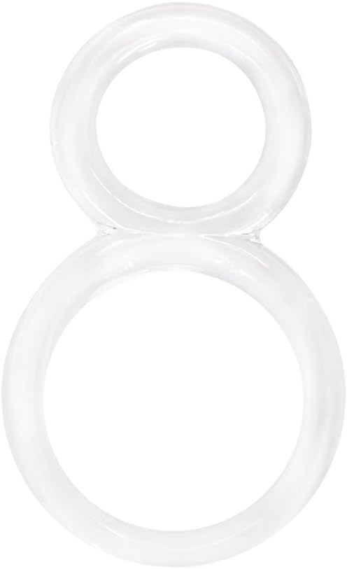 Screaming O Clear Ofinity Double Erection Cock Ring, Blue and red