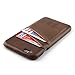 Dockem Card Case for iPhone 6S - Vintage Synthetic Leather Wallet Case, Ultra Slim Professional Executive Snap On Cover with 2 Card Holder Slots, Brown